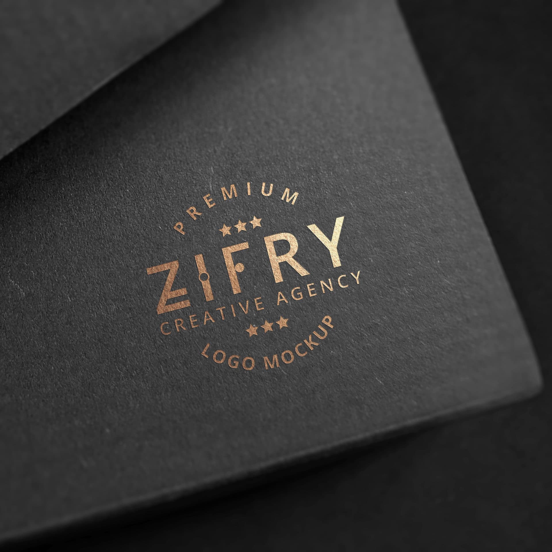Realistic metallic gold, silver foil logo mockup